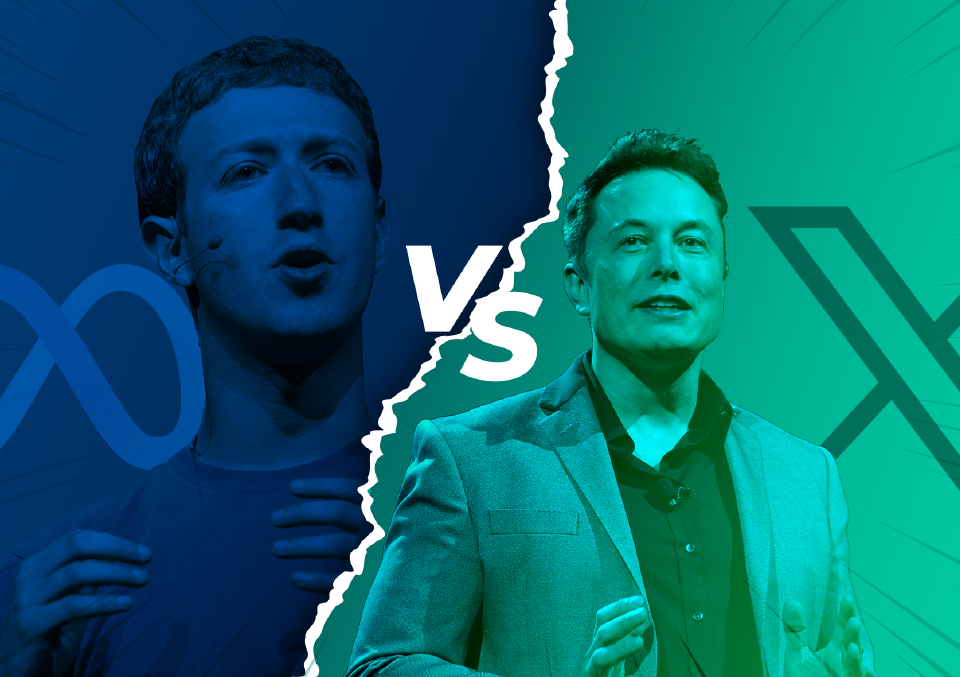 Sosyal Medya Devleri Mark Zuckerberg ve Elon Musk’un Rekabeti: Threads vs Twitter